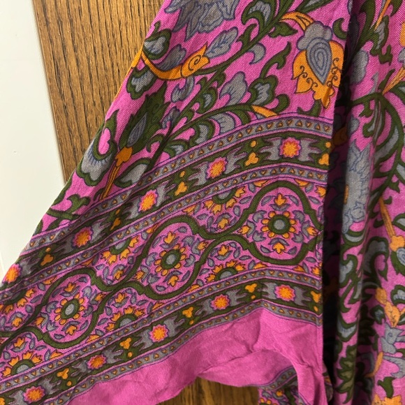 Free People Magic Dance Duster Kimono Vibrant Pink Magenta Patterned One Size - Picture 6 of 9